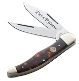 Boker Traditional Series Folding Hunter Knife with Faux Tortoise Handle, Brown