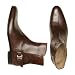 Gucci brown calf buckle dress ankle boots
