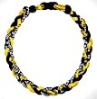 Titanium Germanium Tornado Baseball Necklace - 20 Yellow/black