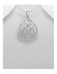 CZ Pendant Necklace In 92.5 Sterling Silver