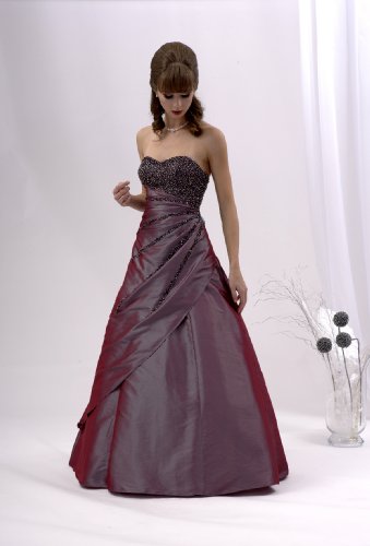 Abendkleid / Ballkleid schlanke Optik, mauve, mit Stola
