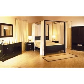 Lifestyle Solutions Wilshire Four Post Canopy Bed