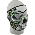 Zan Headgear Lethal Threat Biohazard Skull Men's Neoprene Full Face Mask Street Racing Motorcycle Helmet Accessories - One Size Fits All