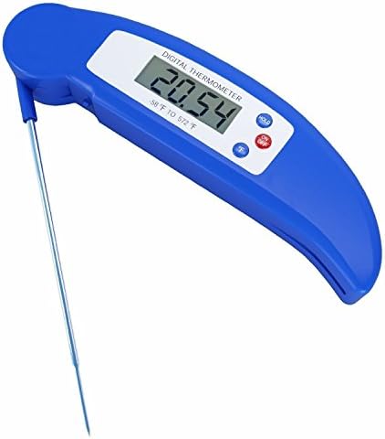 Instant Read Cooking Thermometer Ukelove Digital Meat Bread Oil Accurate Cook Timer Thermometrers BBQ Food Probe Best Auto sleep For Kitchen Barbecue or Smoker Cooking Baking Brewing, Steak & Turkey