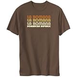 T-Shirt Brown  La Romana Retro Color  Dominican Republic City