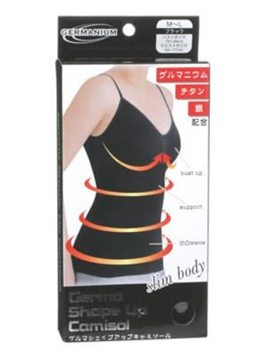 ゲルマシェイプアップキャミソール ブラック M-L