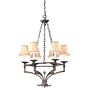 Hawthorne Six Light Chandelier in Gilded Bronze