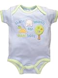Thank Heaven For Little Boys 2- Sided Short Sleeve Onezie by Baby Essentials