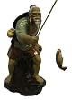 Chinese fisherman with fishing pole - celadon green outfit, hand glazed ceramic Chinese fisherman with fishing pole - celadon green outfit, hand glazed ceramic