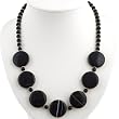 Handmade Black Onyx Medallion & Silver Necklace