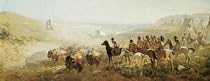 THE CONQUEST OF THE PRAIRIE BY IRVING R BACON OLD WEST PRINT REPRODUCTION