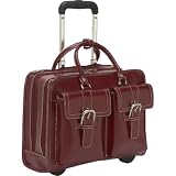 Franklin Covey Leather Wheeled Laptop Case