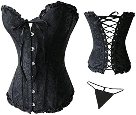 Grace Shapewear Women's Elegant Waist Training Corset Top for Weight Loss Black 5XL