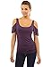 PattyBoutik Women's Scoop Neck Cut Out Flutter Sleeve Blouse