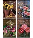 Scripture Greeting Cards-KJV-Boxed-Birthday - "Country Bouquets"