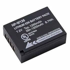 Fujifilm NP-W126 Battery for FinePix HS30EXR, HS33EXR, X-Pro1