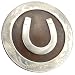 Horseshoe Round Drawer Pull - Antique Brown W/silver