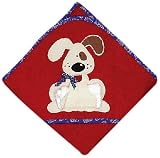 Mullins Square Puppy Hooded Red Towel with Washcloth