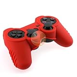 Silicone Skin Case for Sony PS3 Controller, Red