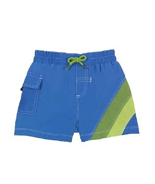 Woven stripe swim shorts - blue 3-6months
