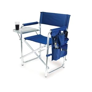 Picnic Time Portable Folding Sports Chair, Navy