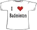 I love Badminton; Frauen T-Shirt weiß