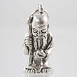 Three Dimensional Asian Shaulou or Ancient Old Man Charm in Sterling Silver, #9515