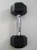 10 lb. Hex Dumbbells with Rubber Encased Heads (Pair)