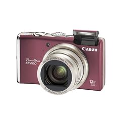 Canon PowerShot SX200 IS Digitalkamera (12 Megapixel, 12-fach opt. Zoom, 7,6 cm (3 Zoll) Display) Red