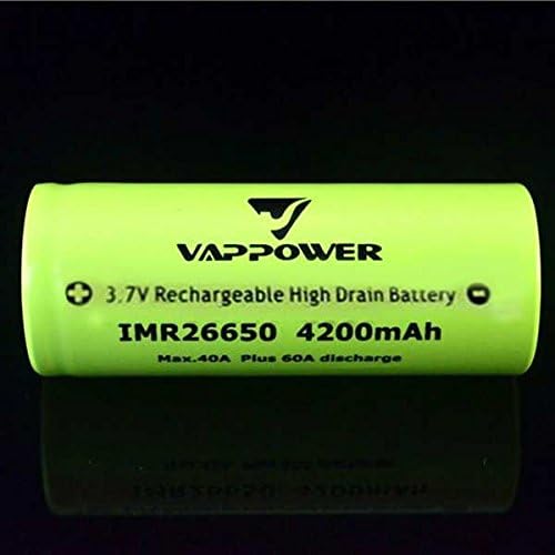 VAPPOWER 26650 5200mAh 20A 3.7V Li-Ion Rechargeable Battery