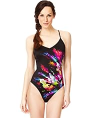 V-Neck Crystal Print Swimsuit