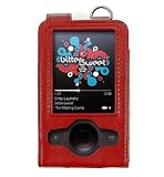 Red Leather Cover Case Stand Belt CLIP for Creative NEW ZUNE 30GB 30 BG 30G