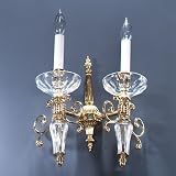 Waterford Crystal Carina Sconce Double Arm Brass
