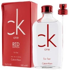 Cal vin Klein C k One Red Edition for Her Eau De Toilette Spray 100 ml 3.4 Oz