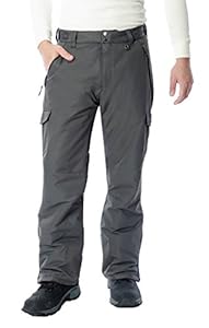 SKI GEAR MEN'S 1960 SNOW SPORTS THERMATECH INSULATED NYLON WATERPROOF, CHARCOAL, Large