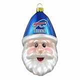 NFL Buffalo Bills Blown Glass Santa Cap Ornament