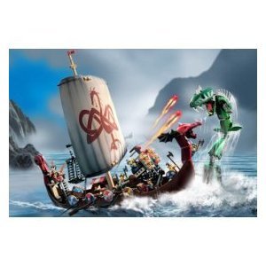 Lego Stories and Action Vikings Viking Ship Challenges the Midgard Serpent 7018