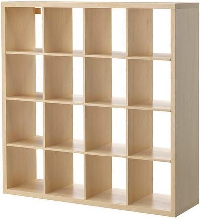 Ikea Kallax Bookcase Shelving Unit Birch Effect 16 Cube