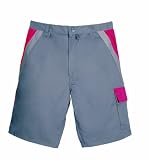 Bermuda Hose kurz ""Kontrast Design"" 288-0-426-50 Bermuda, 65 % Polyester, 35 % Baumwolle, Gr&ouml;&szlig;e 50, Farbe: grau-rot