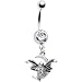 Clear Gem Half Moon Fairy Belly Ring