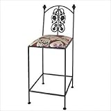 IMAGE OF Garden Arm Chair Finish: Aged Iron, Fabric: Safari