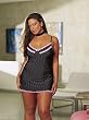 Plus Size Pink Striped Babydoll