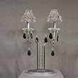 Lumax Lighting 0223TA-16C 2L Chrome Egyptian Empire Color Crystals Table Lamp