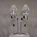 Lumax Lighting 0223TA-16C 2L Chrome Egyptian Empire Color Crystals Table Lamp
