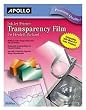 Apollo Ink Jet Printer Transparency Film CG7031S-20 20 pack