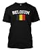 Belgium Belgian Flag Football Soccer Distressed Retro Ethnic Pride Patriotic Nationality Men's T-shirt