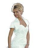 Satin Bolero Kurzarm zu Abendkleid Abendjäckchen