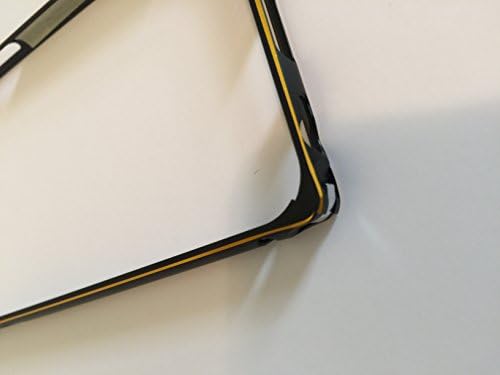 No MonkeyTM Creative Case Iphone 6, 4.7", Black Brushed Aluminum with Gold Detail, Bumper Case Cover for Iphone 6, Durable Design