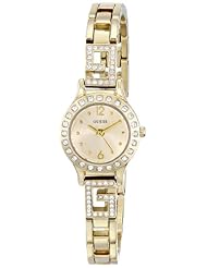 GUESS Womens U0411L2 Iconic Gold-Tone Jewelry Inspired Watch with Self-Adjsutable Bracelet