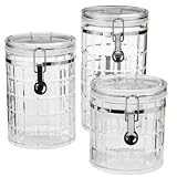 Chequers 3-pc. Acrylic Canister Set